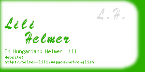 lili helmer business card